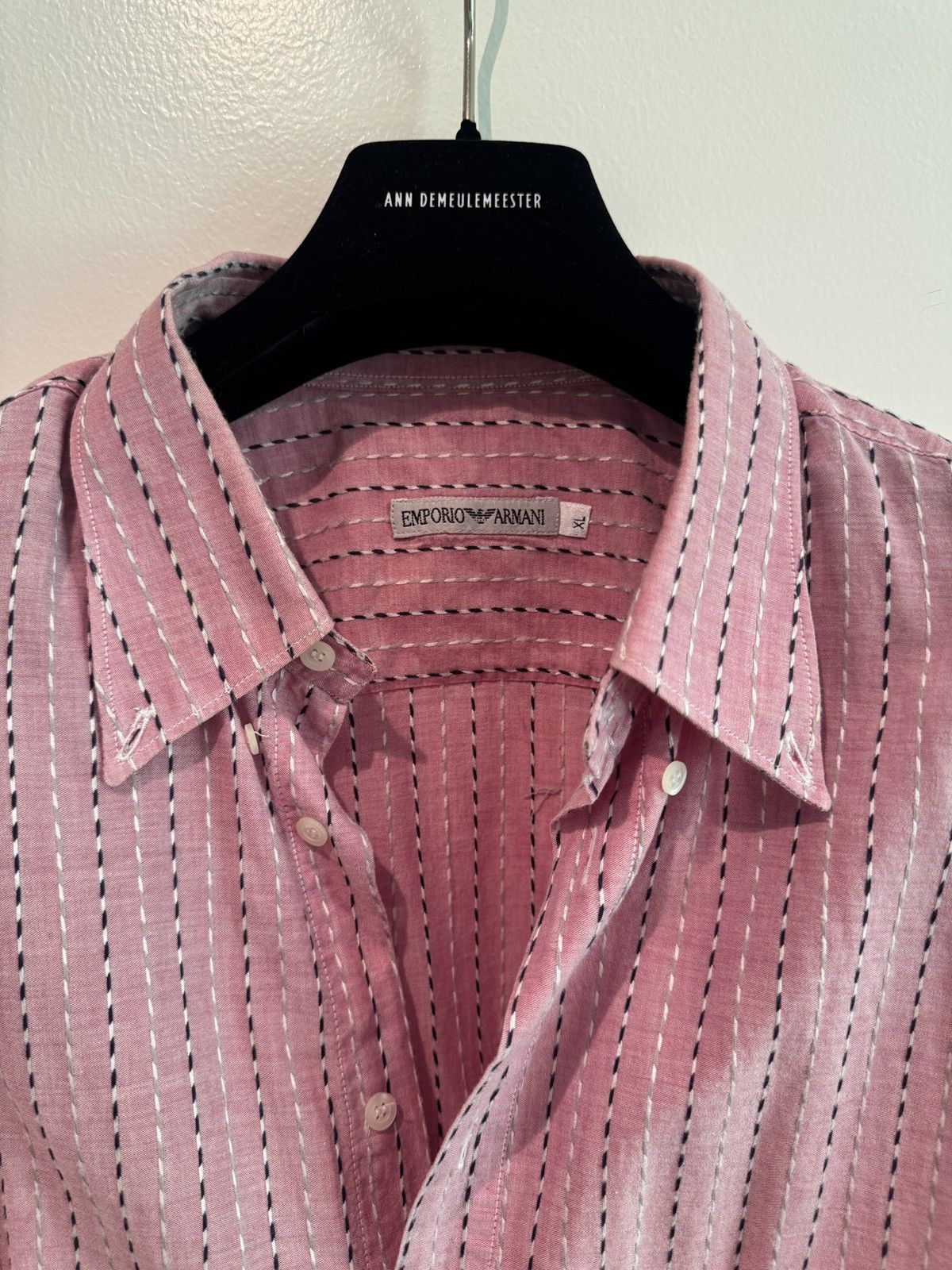 Emporio Armani Emporio Armani Oversized Pink Shirt Size US XL / EU 56 / 4 - 2 Thumbnail