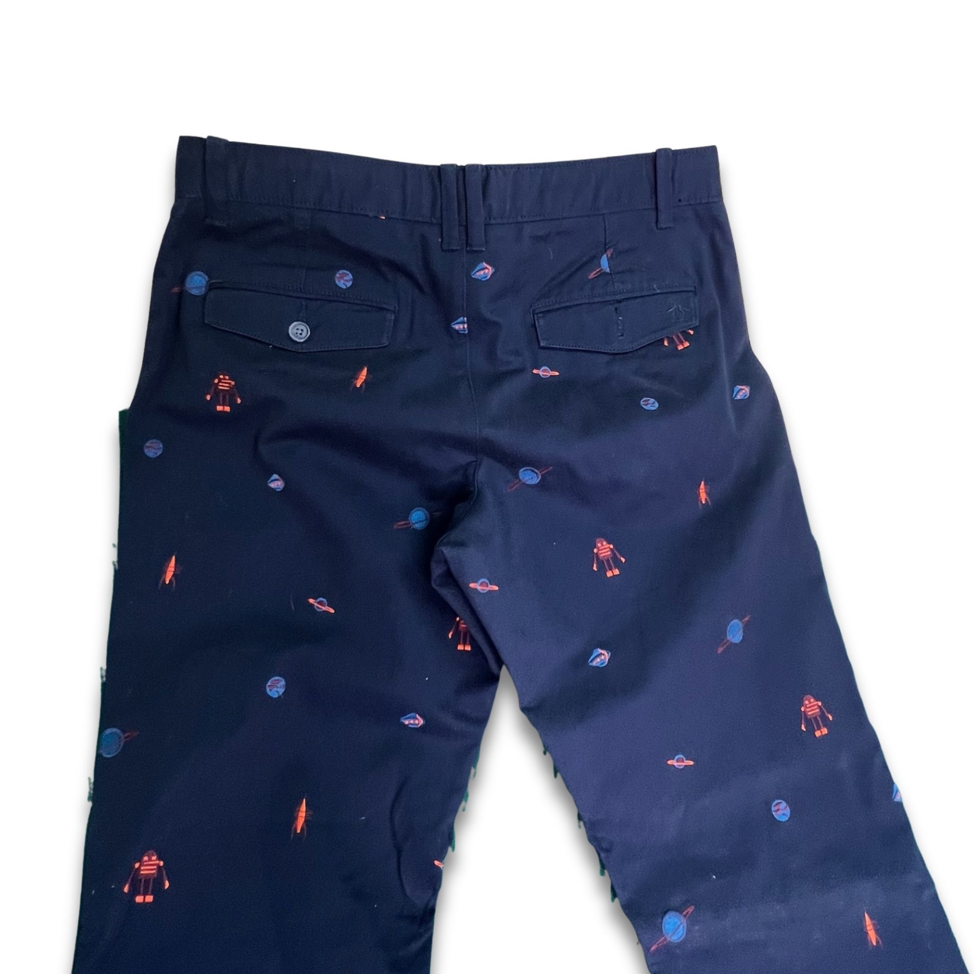 Other Penguin By Munsingwear Navy Blue Embroidered Space Pants Siz Size 30" / US 8 / IT 44 - 5 Thumbnail