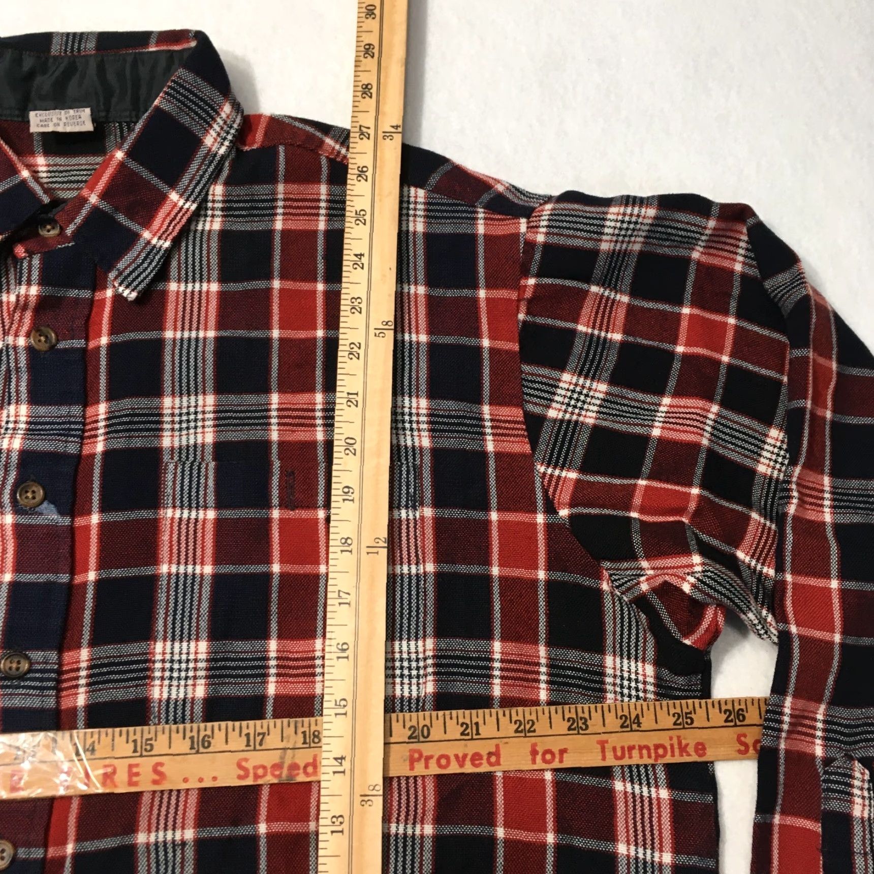 Vintage VINTAGE Windridge Shirt Mens XL Red Navy Plaid Flannel Button-Up 90s Western Casual Size US XL / EU 56 / 4 - 3 Thumbnail