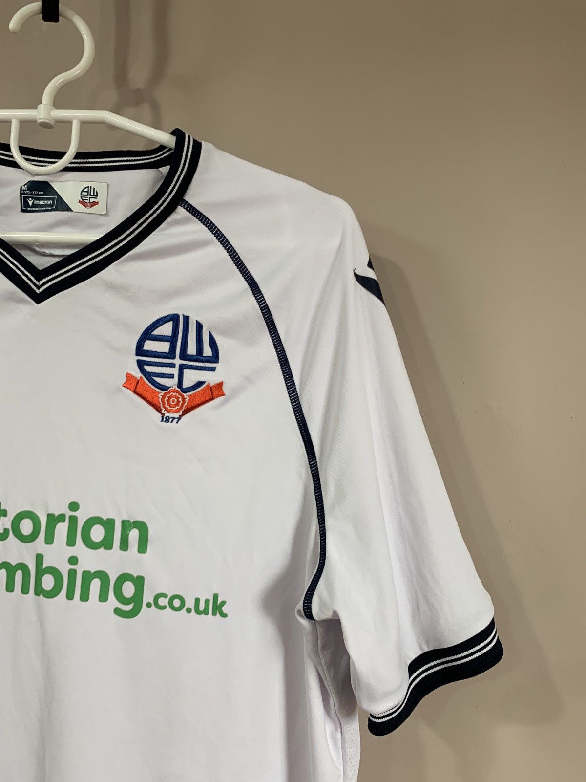 Macron Bolton Home Football Shirt Macron Soccer Jersey Size M Size US S / EU 44-46 / 1 - 4 Thumbnail