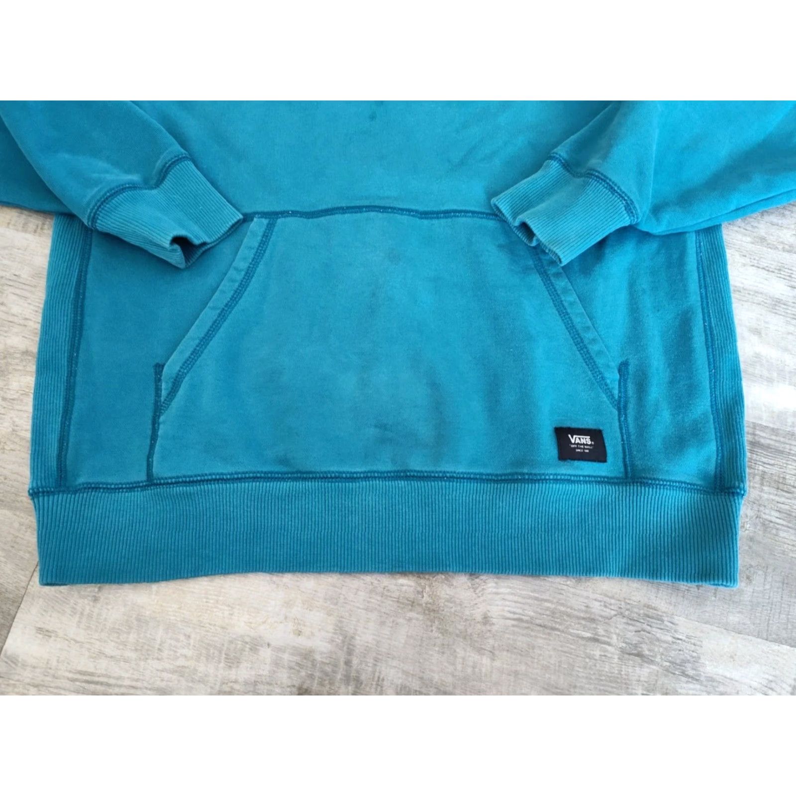 Vans VANS Off The Wall Hoodie Mens M Pullover Sweatshirt Teal Y2K Retro Skateboarding Streetwear Size US M / EU 48-50 / 2 - 3 Thumbnail