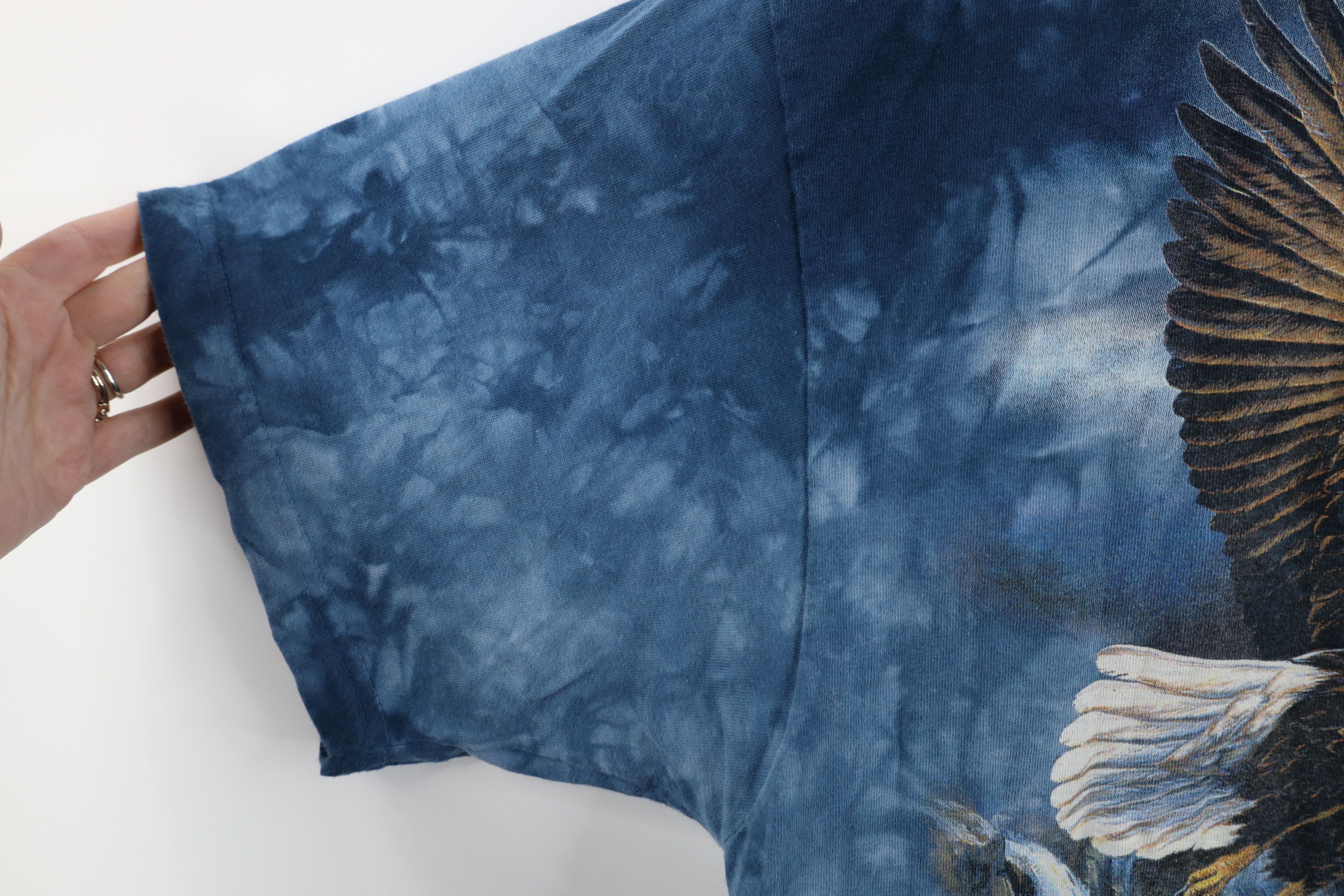 Vintage Vintage Y2K 2000 Streetwear Eagle Acid Wash T-Shirt Blue Size US XXL / EU 58 / 5 - 9 Thumbnail
