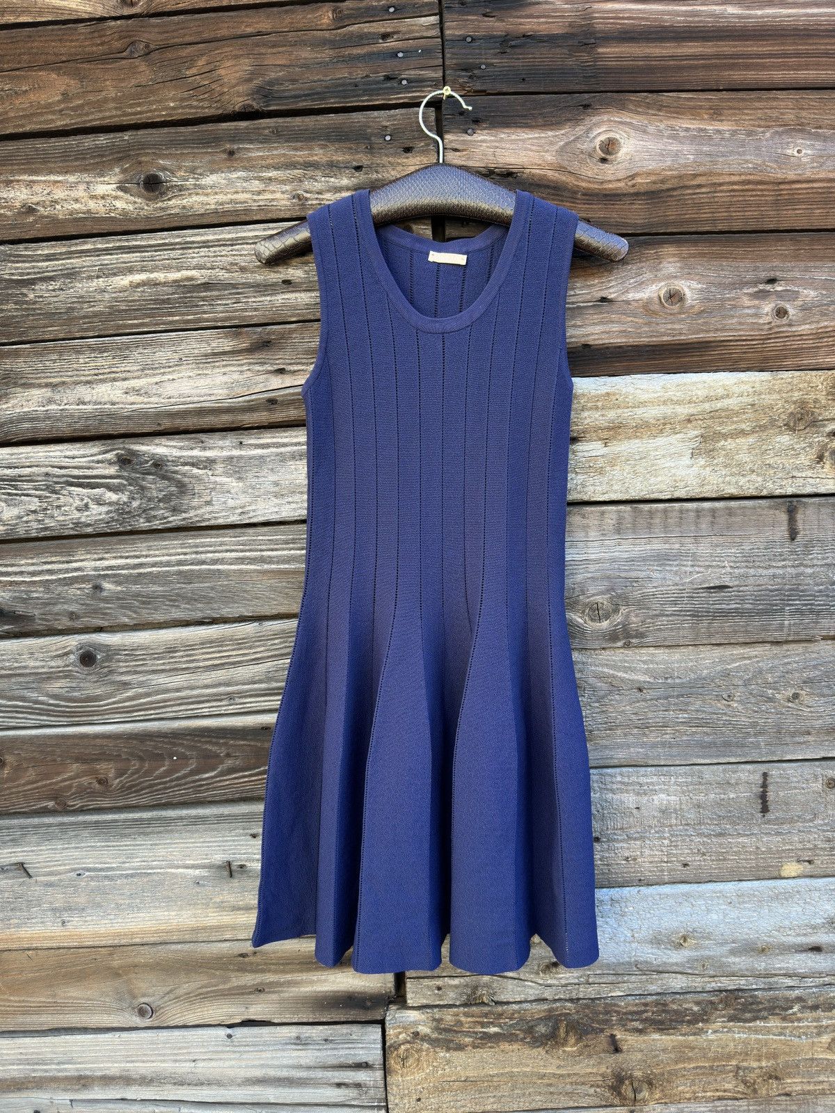 Alaia Alaïa Paris Vintage 2000s Ribbed Knit Flare Dress Size M / US 6-8 / IT 42-44 - 2 Thumbnail