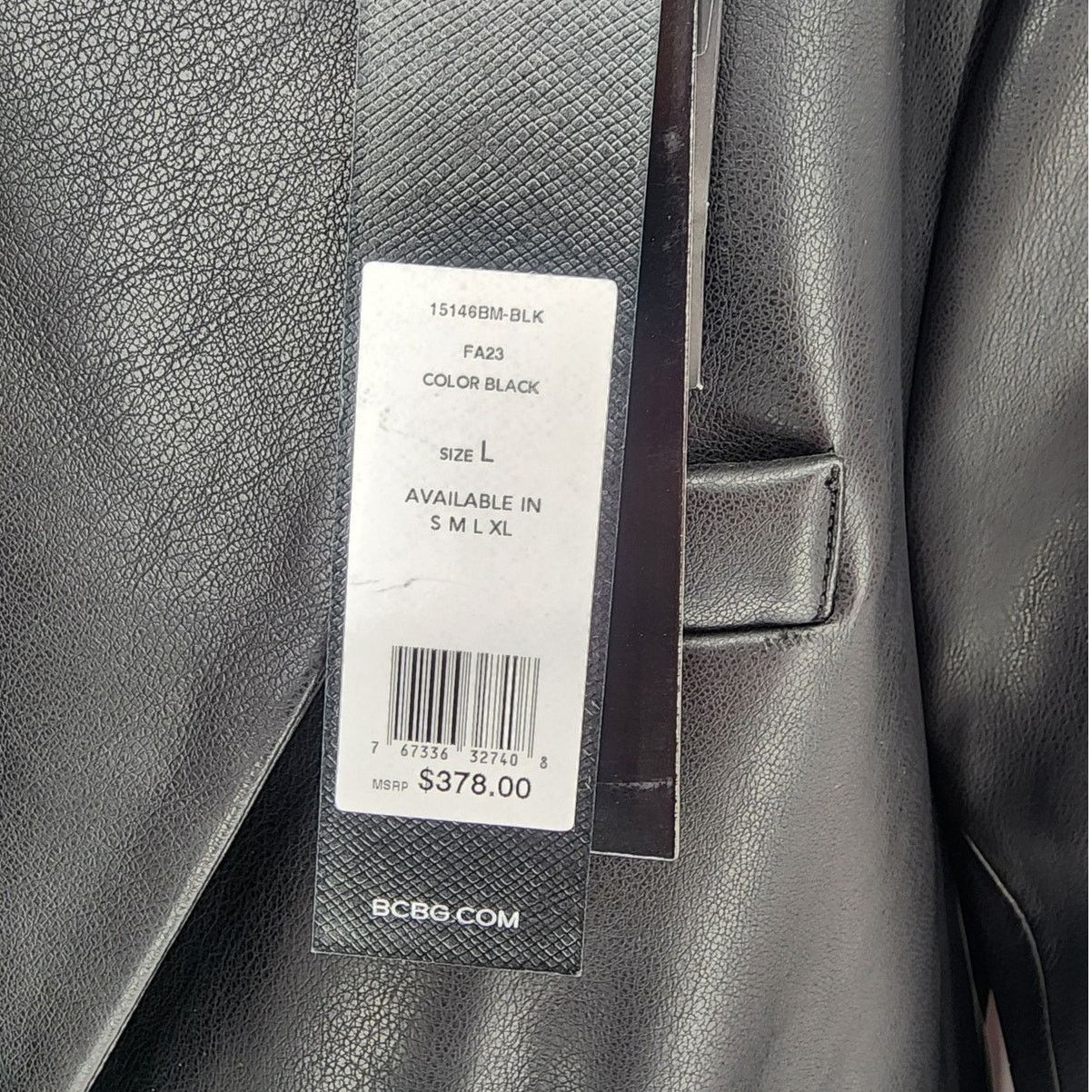 Bcbgmaxazria BCBGMAXAZRIA Black Vegan Leather Blazer Women's Size Large Size L / US 10 / IT 46 - 5 Thumbnail