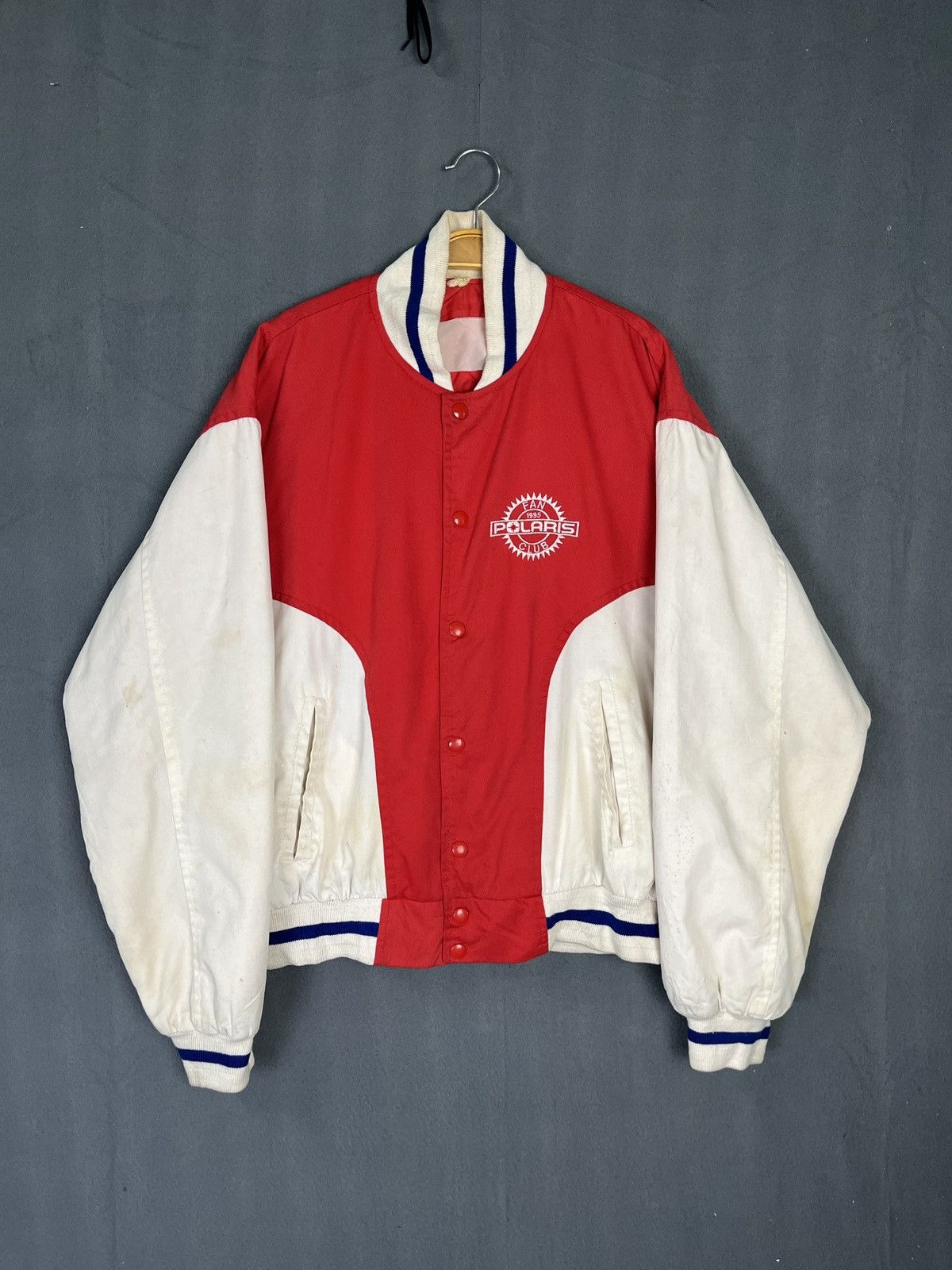 Vintage 1995 Polaris Fan Club Vintage Varsity Jacket Letterman Red Size US S / EU 44-46 / 1 - 2 Thumbnail