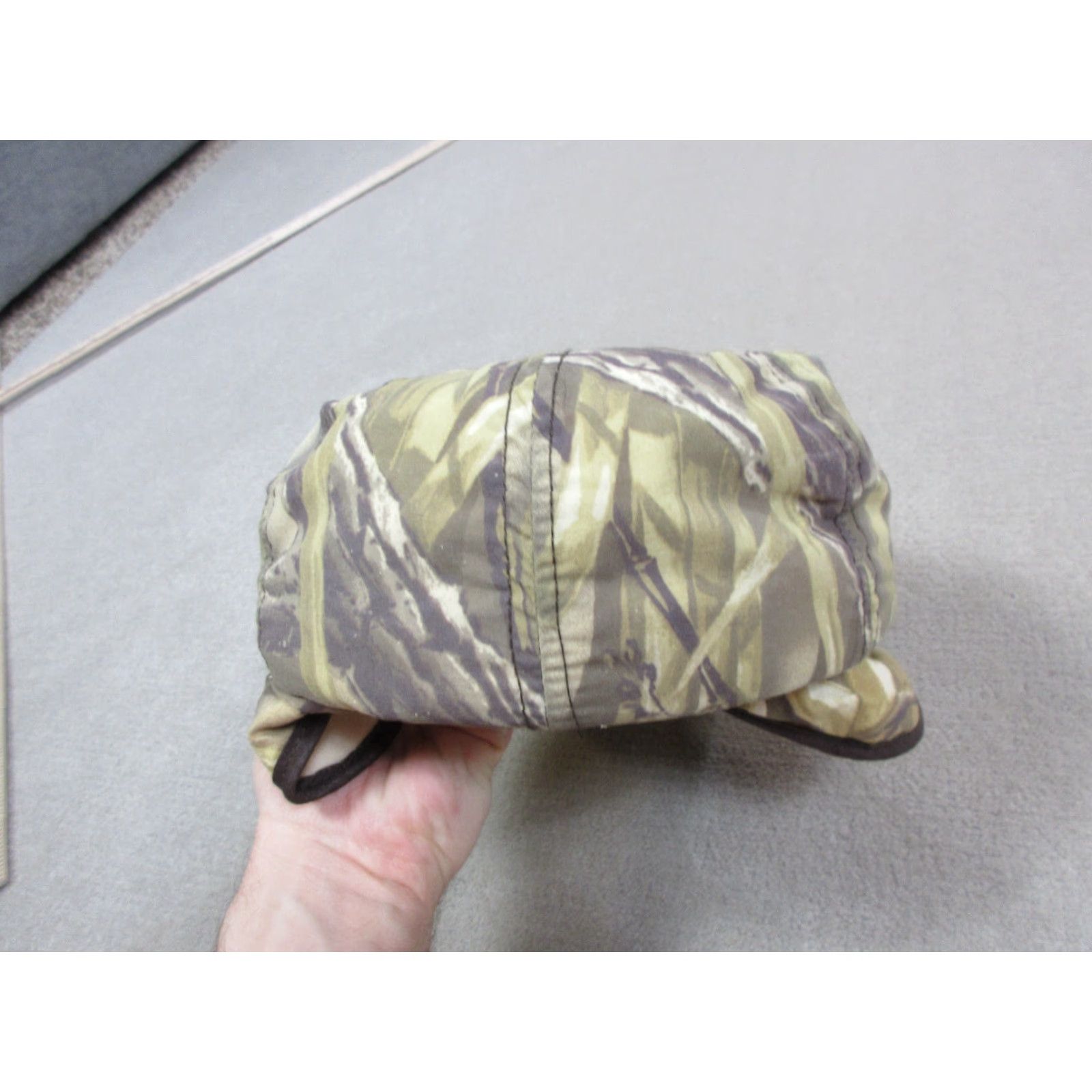 Vintage VINTAGE Ducks Unlimited Hat Cap Mens Medium Green Camo Ear Flaps Goretex USA Baseball Cap Hunting Outdoor Insulated Lined Size ONE SIZE - 4 Thumbnail