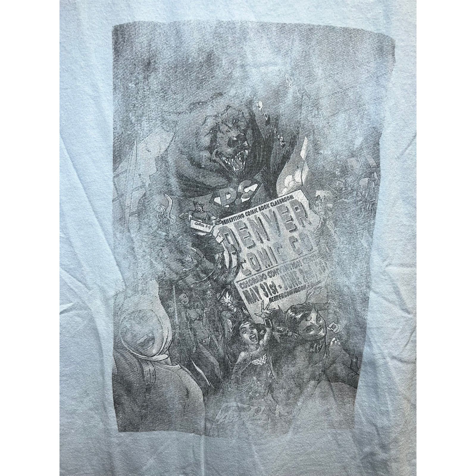 Gildan Comic Con Shirt Denver Colorado Convention 2013 Blue Tee XL Size US XL / EU 56 / 4 - 2 Thumbnail
