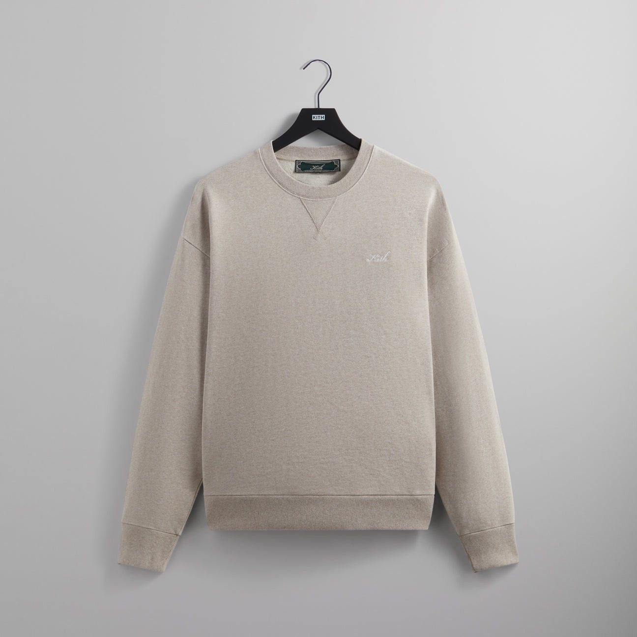 image of Kith Nelson Crewneck In Almond Heather Men’S Size Xl, Men's