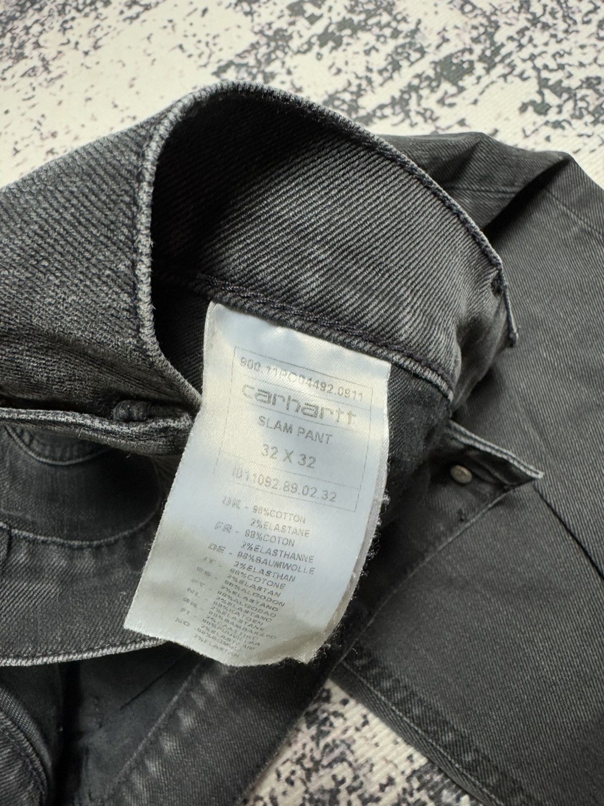 Carhartt Vintage Carhartt Wip Slam Pants Black Faded Denim grey Jeans Size US 32 / EU 48 - 4 Thumbnail