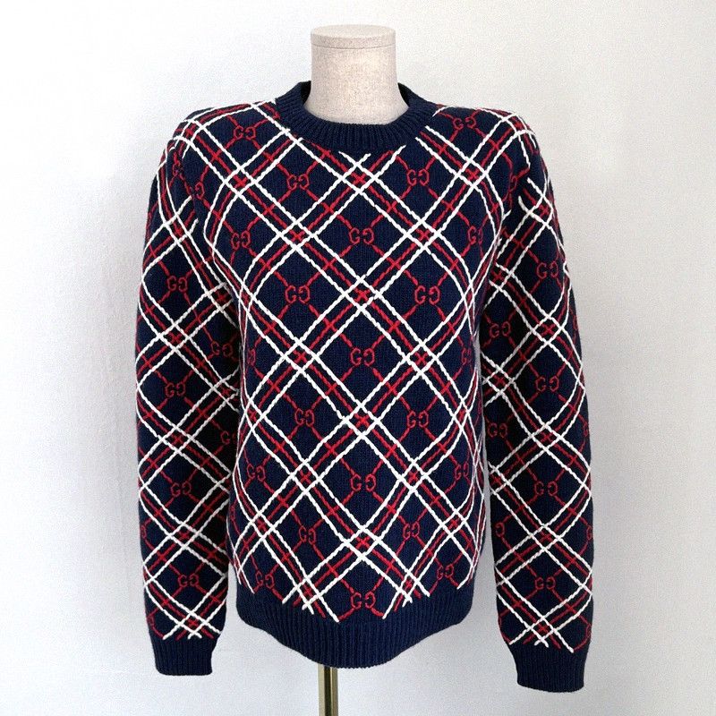Gucci Gucci GG Logo Wool Knit Sweater Size US M / EU 48-50 / 2 - 2 Thumbnail