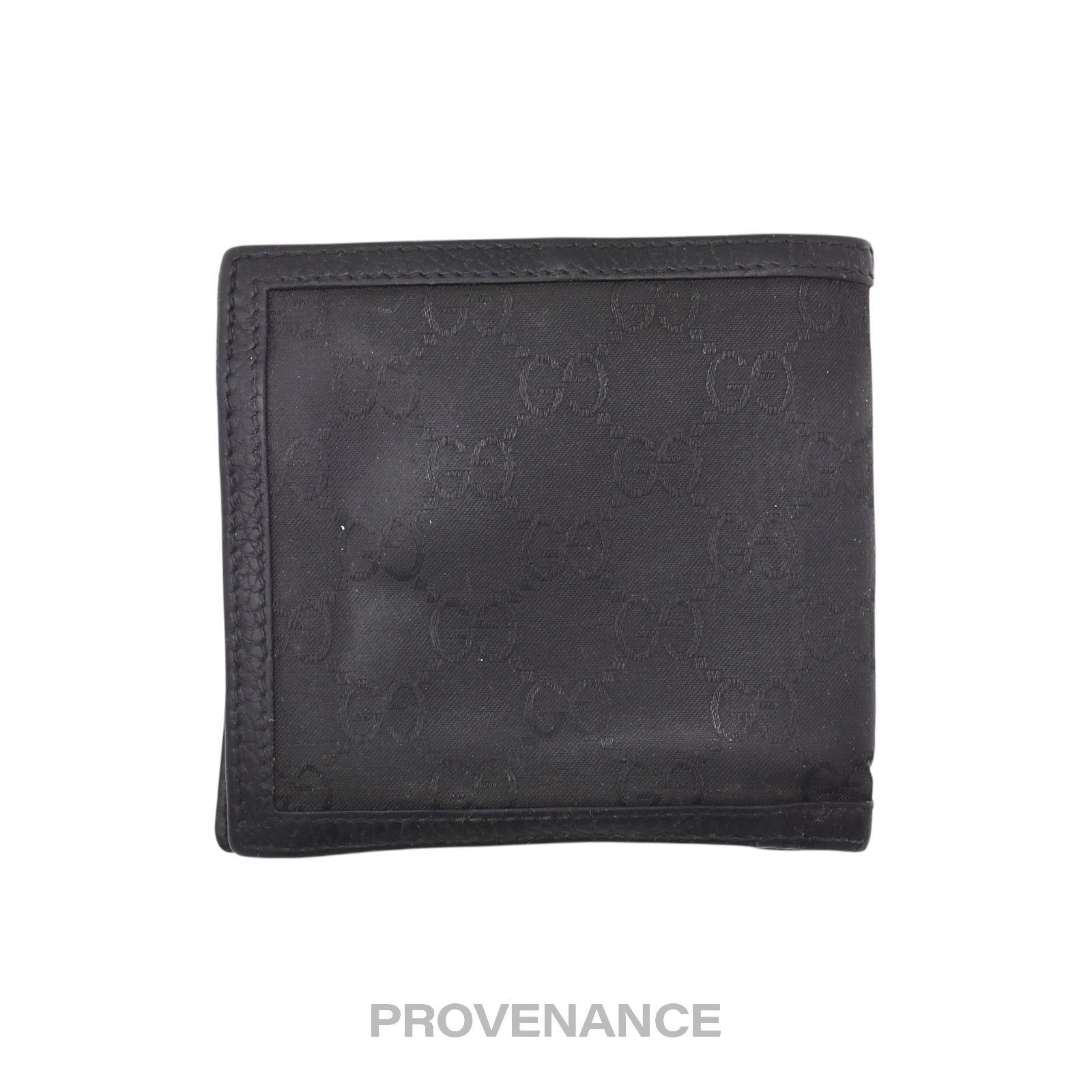 Gucci 🔴 Gucci Web Bifold Wallet - GG Canvas Black Leather Size ONE SIZE - 2 Thumbnail