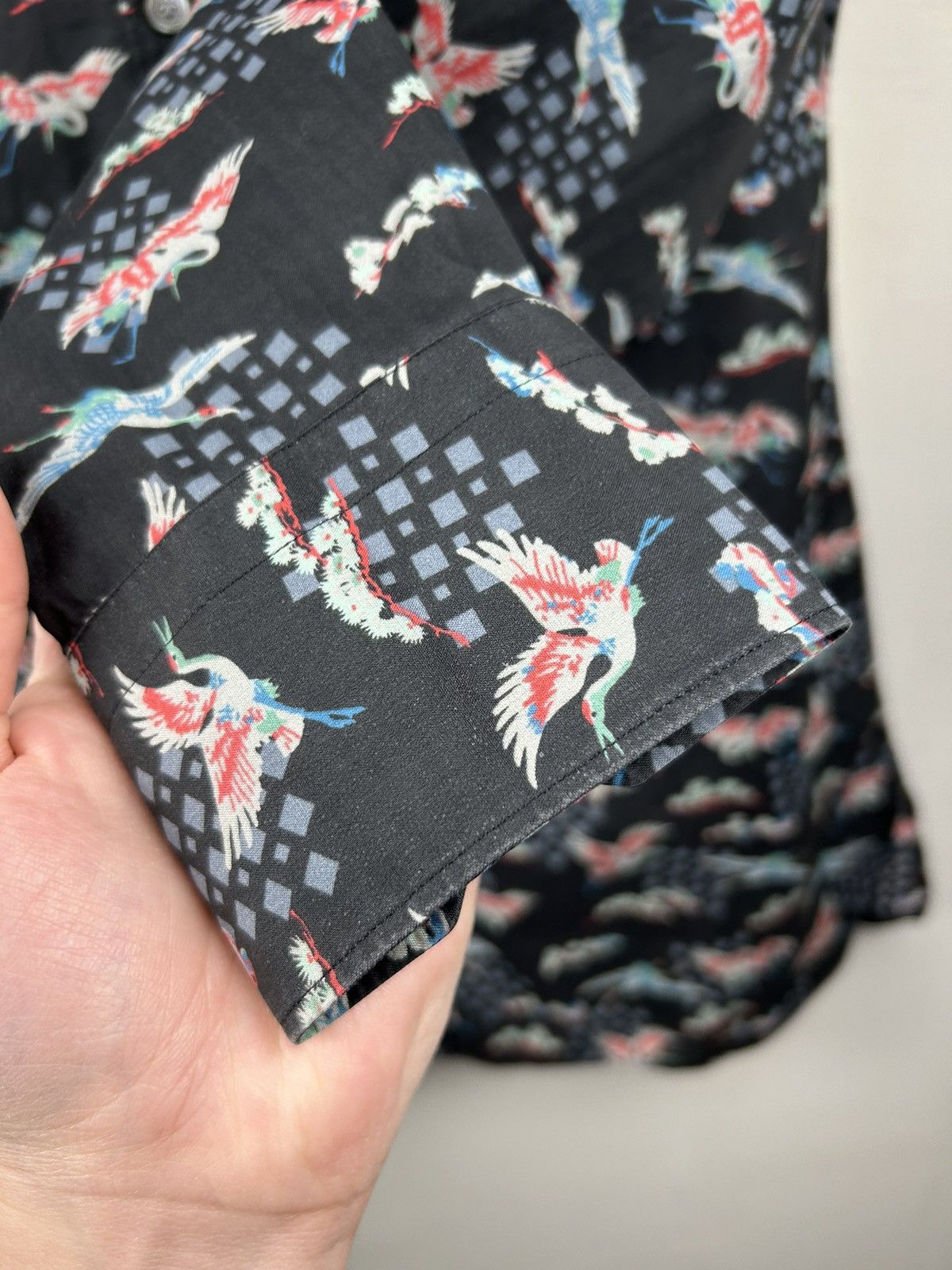 Lanvin Lanvin Evolutive Cranes Print Shirt Size US M / EU 48-50 / 2 - 8 Thumbnail