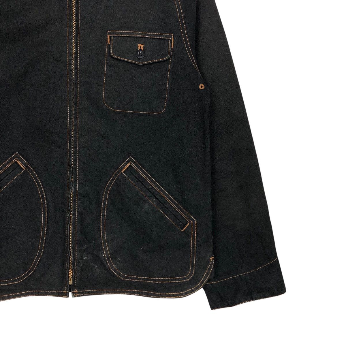Japanese Brand United Arrows Pink Label Black Zip Workwear Jacket Size US S / EU 44-46 / 1 - 6 Thumbnail