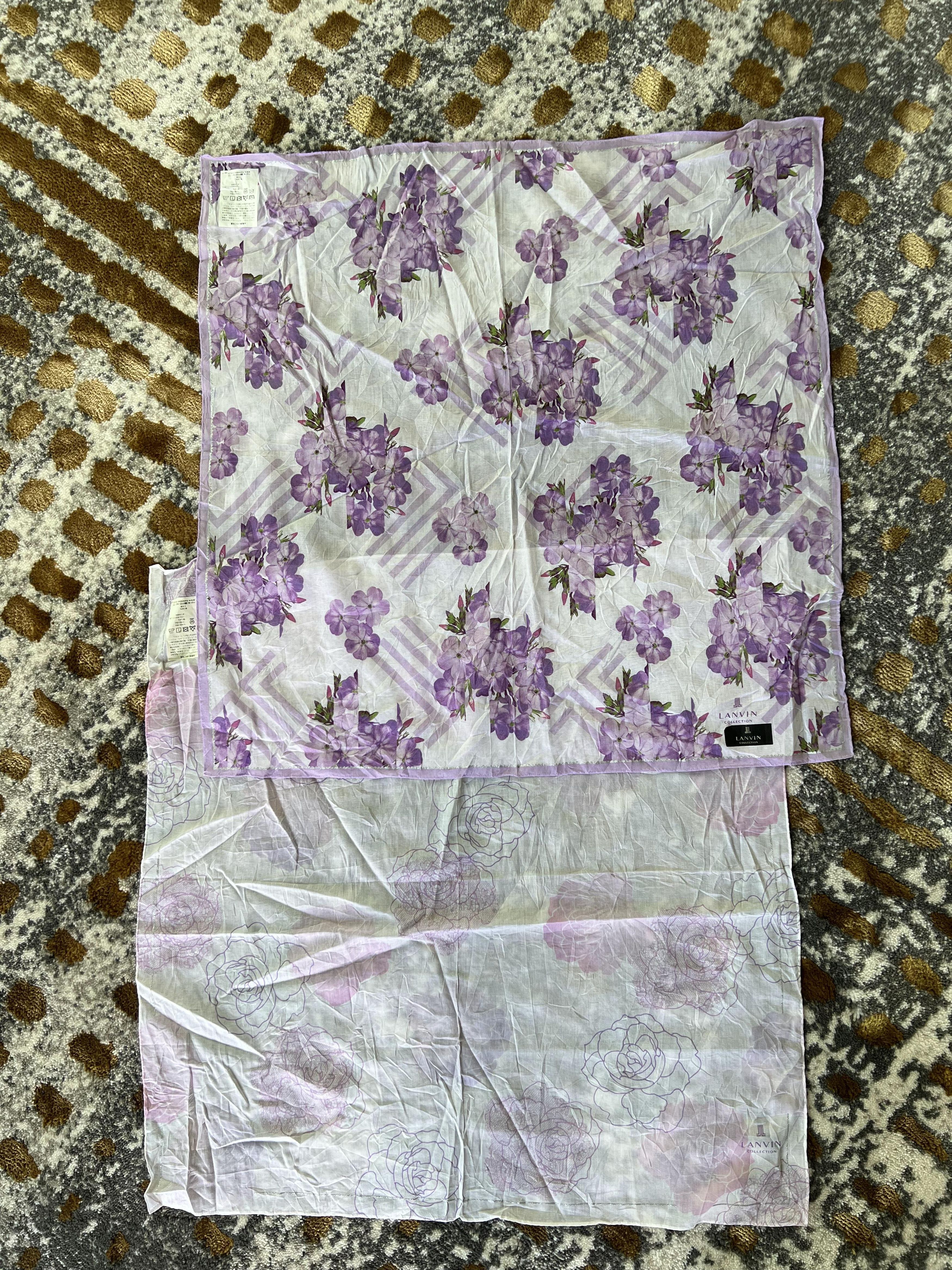Designer × Lanvin Lanvin floral abstract handkerchief scarves Size ONE SIZE - 1 Thumbnail