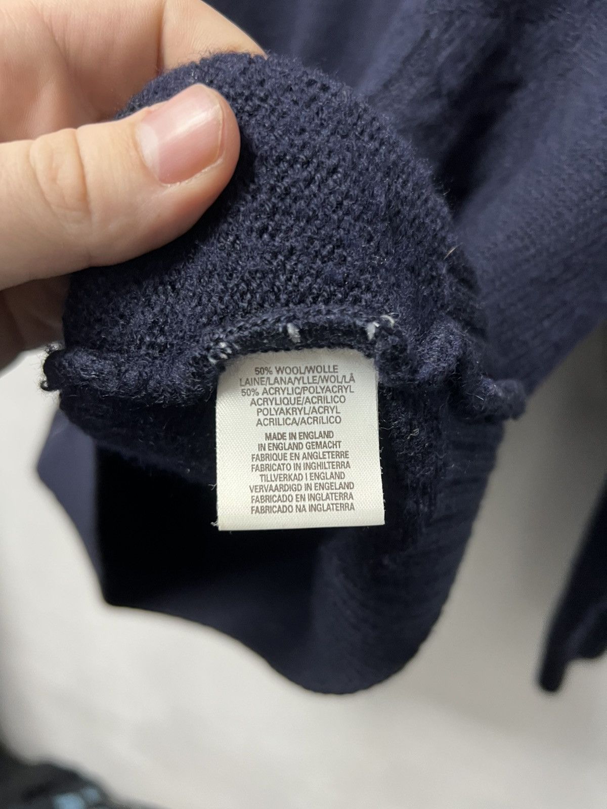 Burberry Vintage BURBERRYS Logo Wool Sweater Sweatshirt Big Logo Size US XL / EU 56 / 4 - 6 Thumbnail