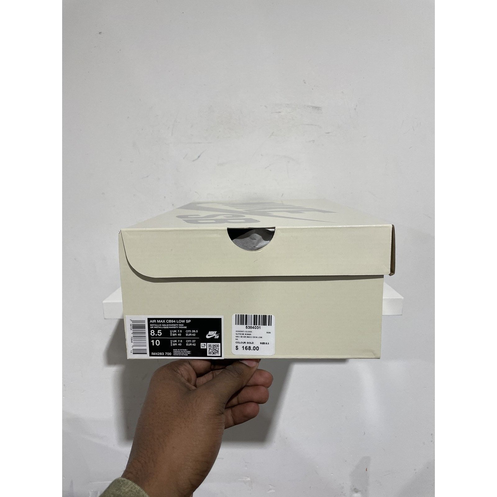 Nike NIKE SB AIR MAX 2 CB 94 SUPREME METALLIC GOLD SIZE 8.5 NEW Size US 8.5 / EU 41-42 - 8 Thumbnail