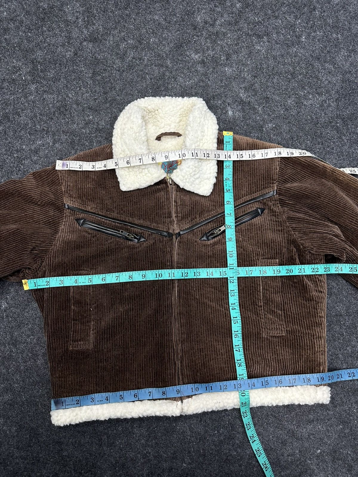 Vintage Vintage Azale's Qorduroy Crop Sherpa Jacket MJ129 Size US M / EU 48-50 / 2 - 5 Thumbnail