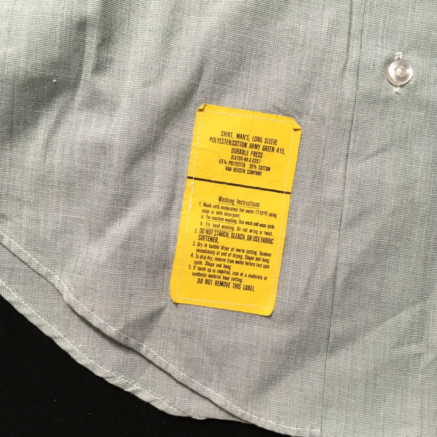 Vintage VINTAGE Army Shirt Button-Up Long Sleeve Green 15.5 32 Shirt Mens Size US L / EU 52-54 / 3 - 3 Thumbnail