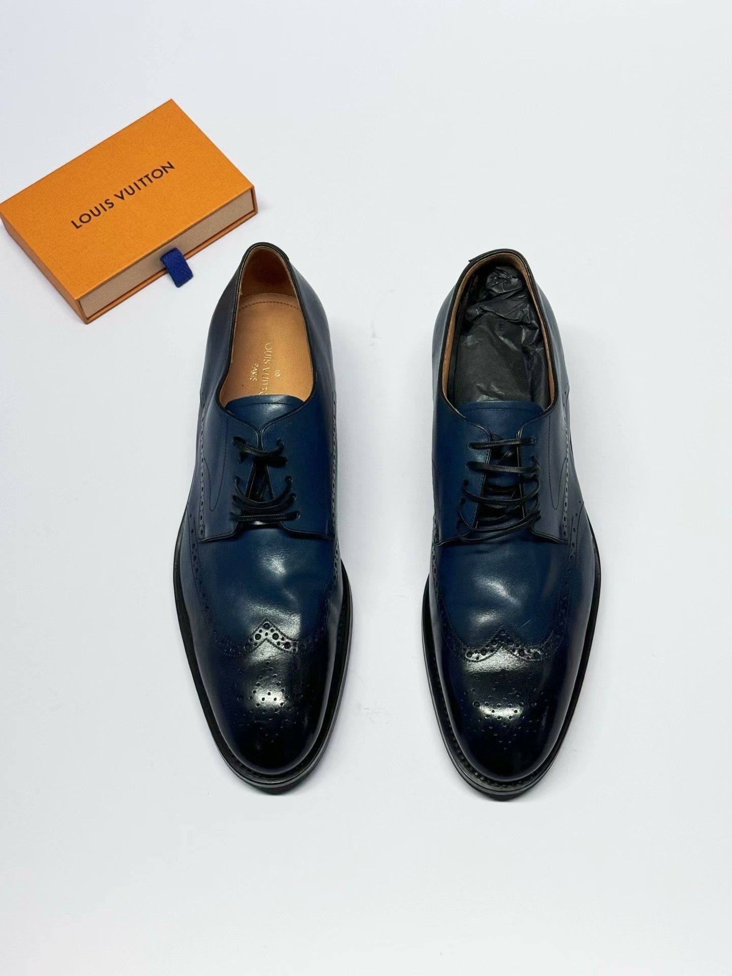 Louis Vuitton LV Gradient Burnished Derby Shoes Size US 7 / EU 40 - 1 Thumbnail