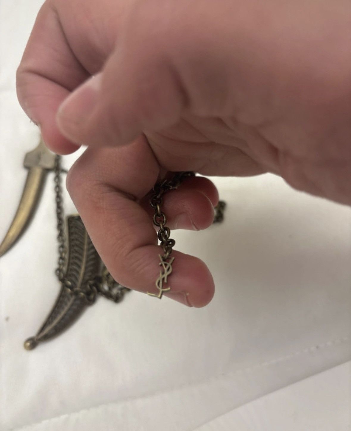 Yves Saint Laurent Yves Saint Laurent vintage archive gold dagger necklace Size ONE SIZE - 4 Thumbnail