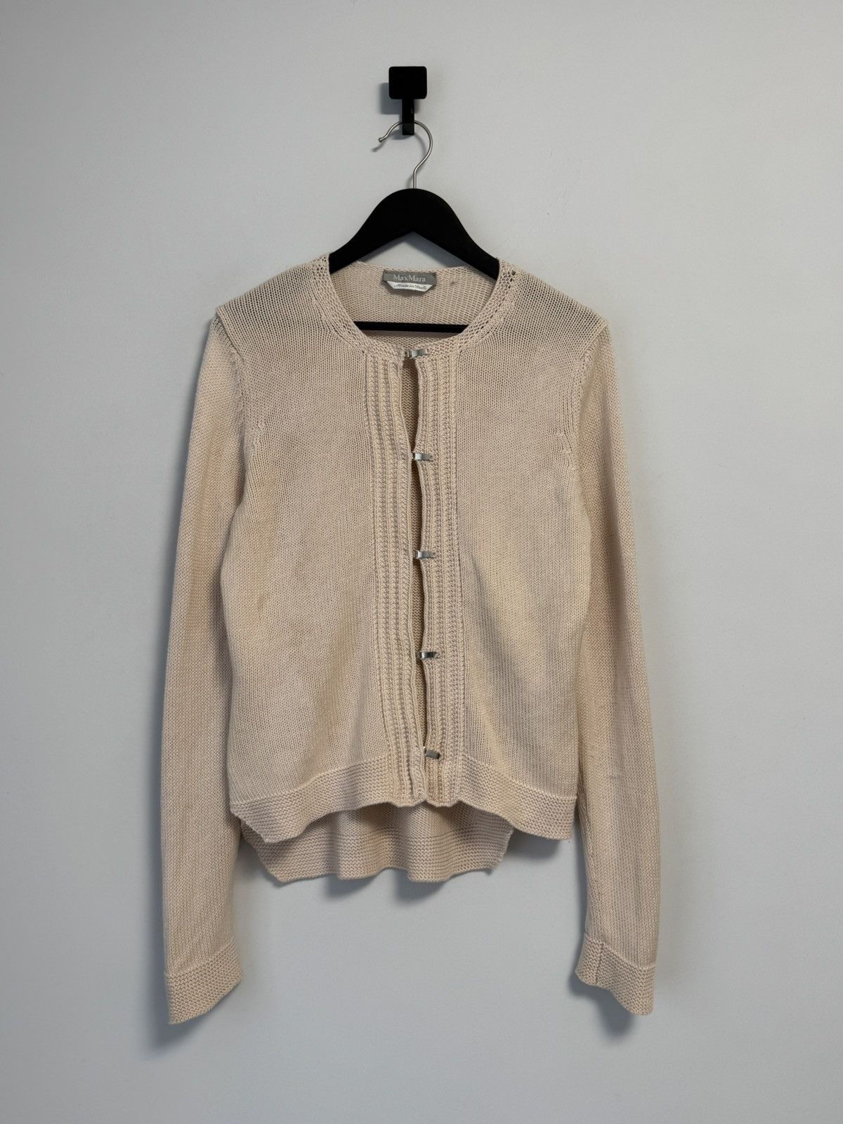 Max Mara × Vintage Max Mara Vintage Women’s cardigan Y2K style wool Size S / US 4 / IT 40 - 1 Thumbnail