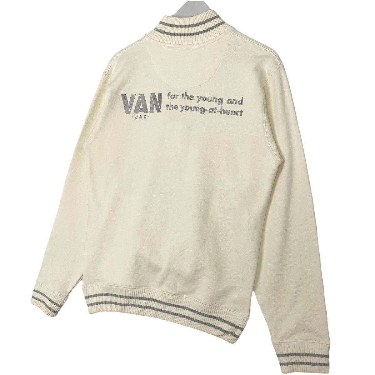 Vintage Vintage Van Jac Half Zip Sweatshirt Beige Pullover Size M Size US M / EU 48-50 / 2 - 6 Thumbnail