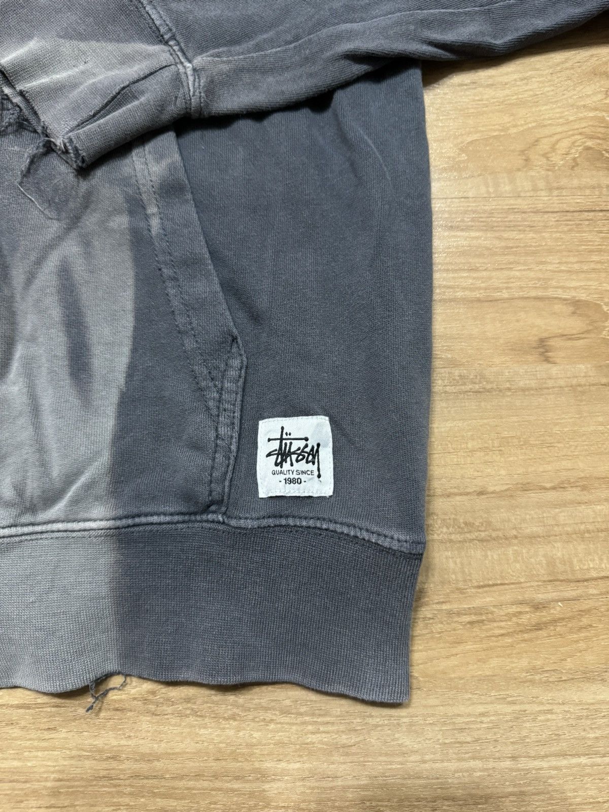 Stussy × Vintage VINTAGE STUSSY DISTRESSED HOODIE Size US M / EU 48-50 / 2 - 2 Thumbnail