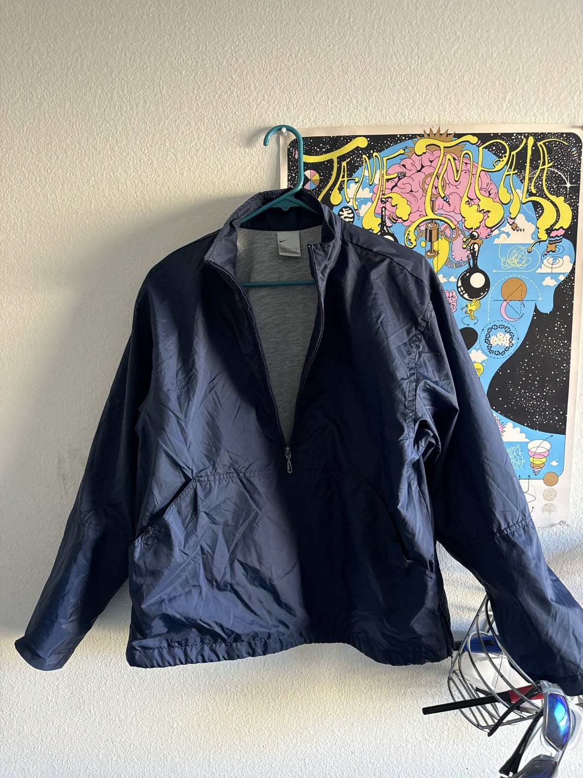 Nike × Vintage Navy blue Nike half zip up Size US M / EU 48-50 / 2 - 1 Thumbnail