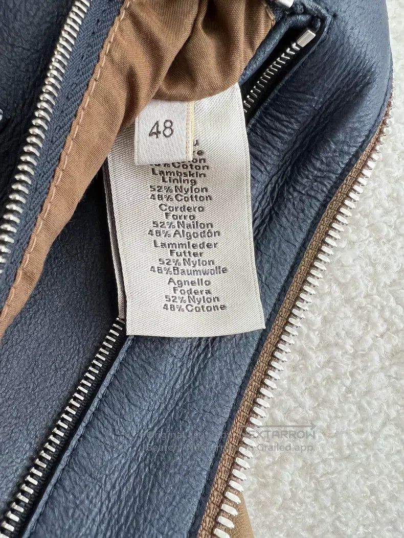 Hermes Hermes Men's Camel Color Bomber Collar Zipper Leather Jack Size US M / EU 48-50 / 2 - 6 Thumbnail