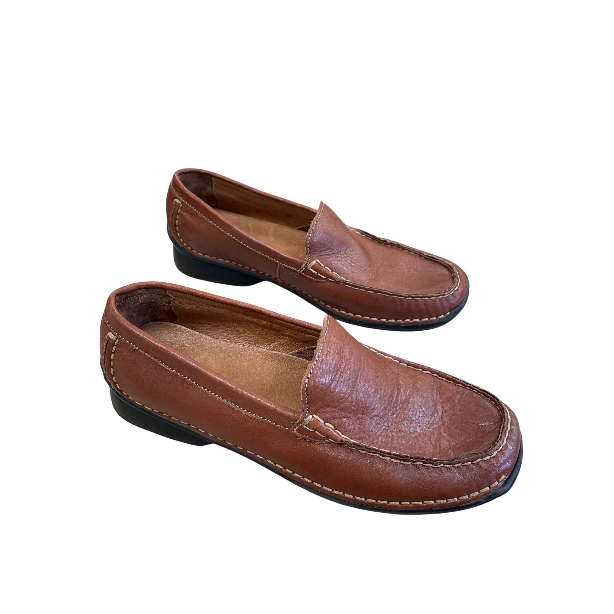 Hush Puppies Hush Puppies Mens Brown Leather Slip-On Loafers Shoes Size 9 Size US 9 / EU 42 - 4 Thumbnail