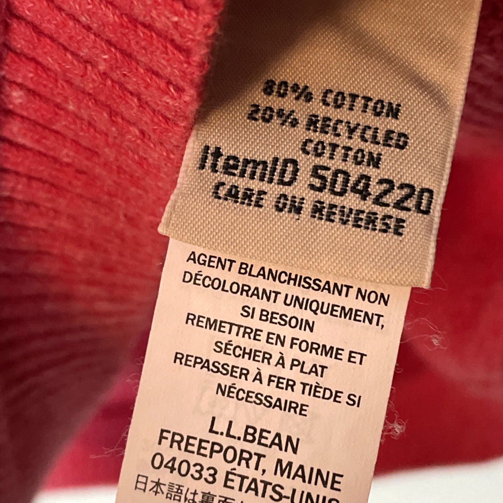 Vintage LL Bean Womens M Reg Cotton Sweater Red Pink Classic Pullover Knit Crew Ne*ck Raglan Long Sleeve Office Casual Winter Spring Fall All Seasons Mens? Size M / US 6-8 / IT 42-44 - 5 Thumbnail