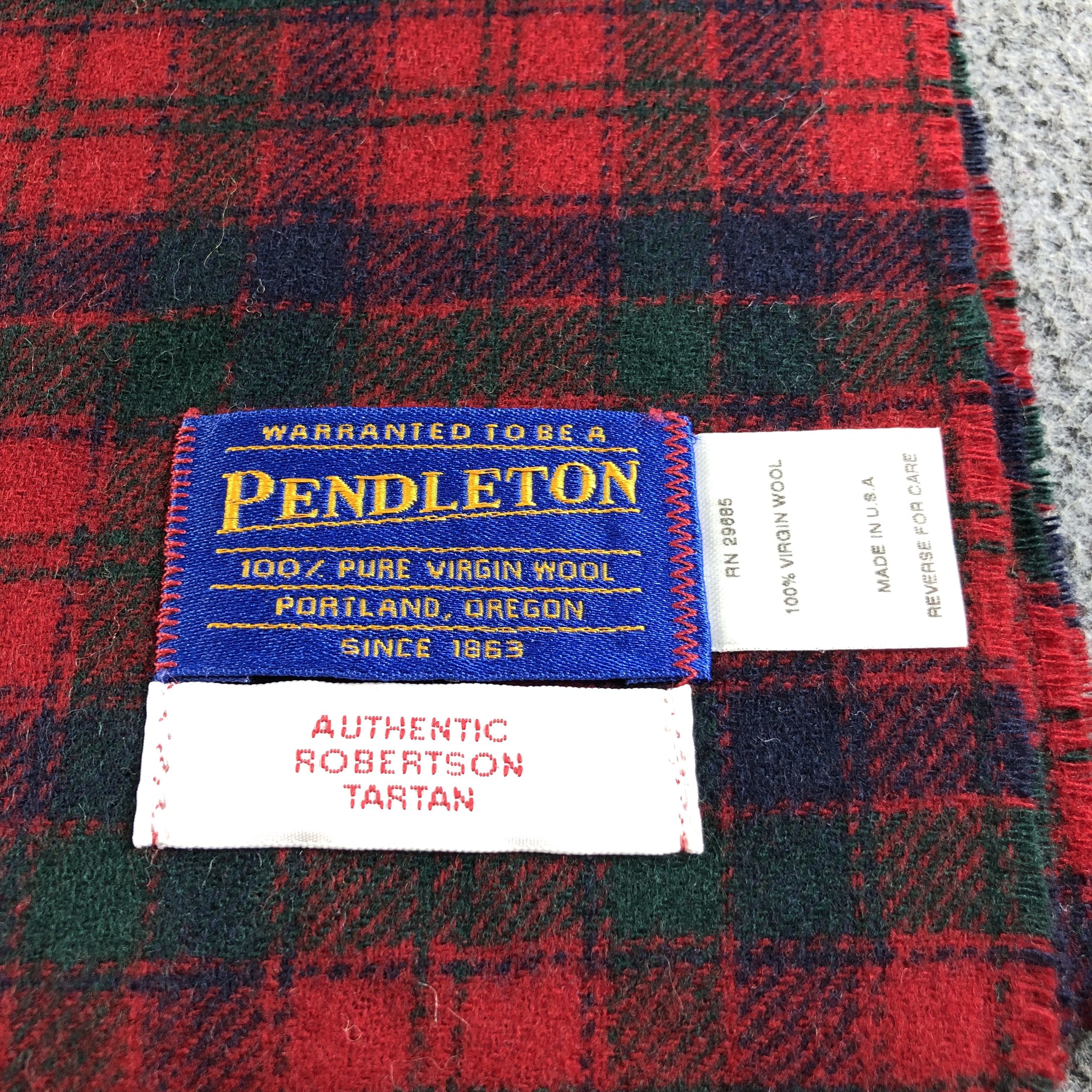 Pendleton Pendleton Tartan Wool Scarf Muffler V1955 Size ONE SIZE - 4 Thumbnail