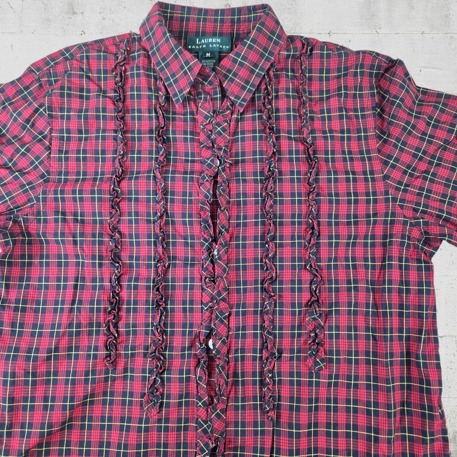 Lauren Ralph Lauren Y2K LRL Brodie Red Plaid Button Down Size Medium Size M / US 6-8 / IT 42-44 - 4 Thumbnail