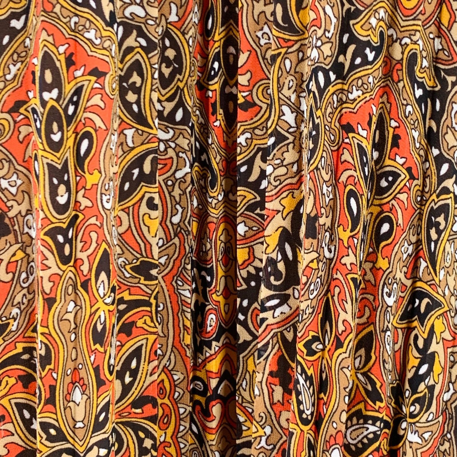 Michael Kors XS Orange Black Polyester Accordion Pleated Cocktail Dress Size XS / US 0-2 / IT 36-38 - 2 Thumbnail