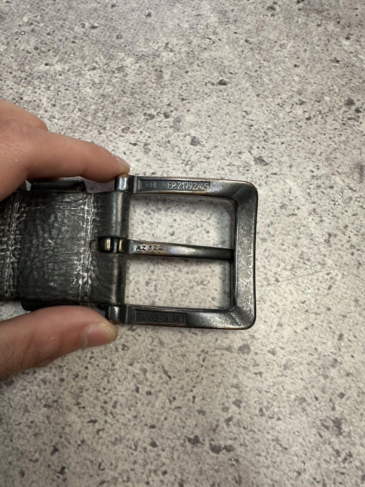 If Six Was Nine Vintage Punk Leather Belt Rhinestone Dark Gray Y2K Metal Size ONE SIZE - 10 Thumbnail