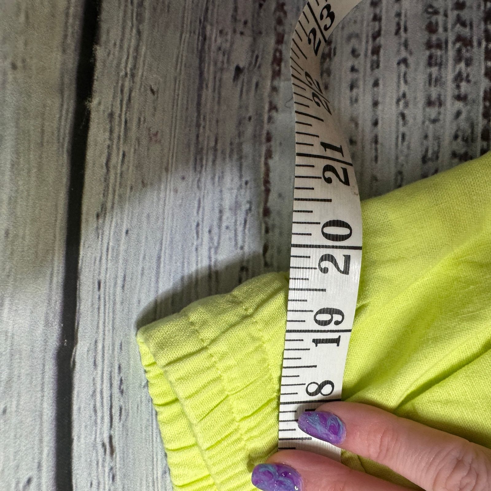 J.Crew J.Crew 18 Linen Cotton Pull-On Pants Neon Yellow Waist NWT Size 40" / US 18 - 3 Thumbnail