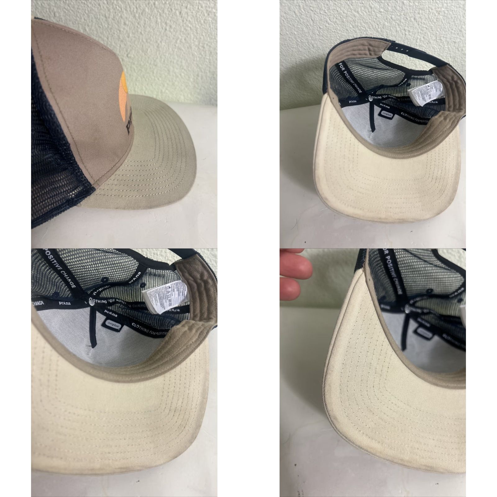 Prana prAna Hat Men’s Trucker Beige & Blue Snap Back Lower Pines Series Outdoor Multicolor One Size Mens Size ONE SIZE - 9 Thumbnail