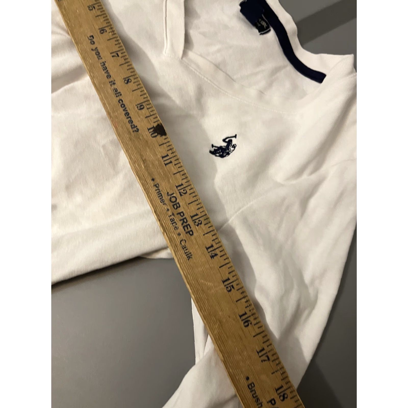 Vintage US Polo Assn T-Shirt Shirt Women Long Sleeve White with Logo V-Neck 100% Cotton Size S / US 4 / IT 40 - 5 Thumbnail