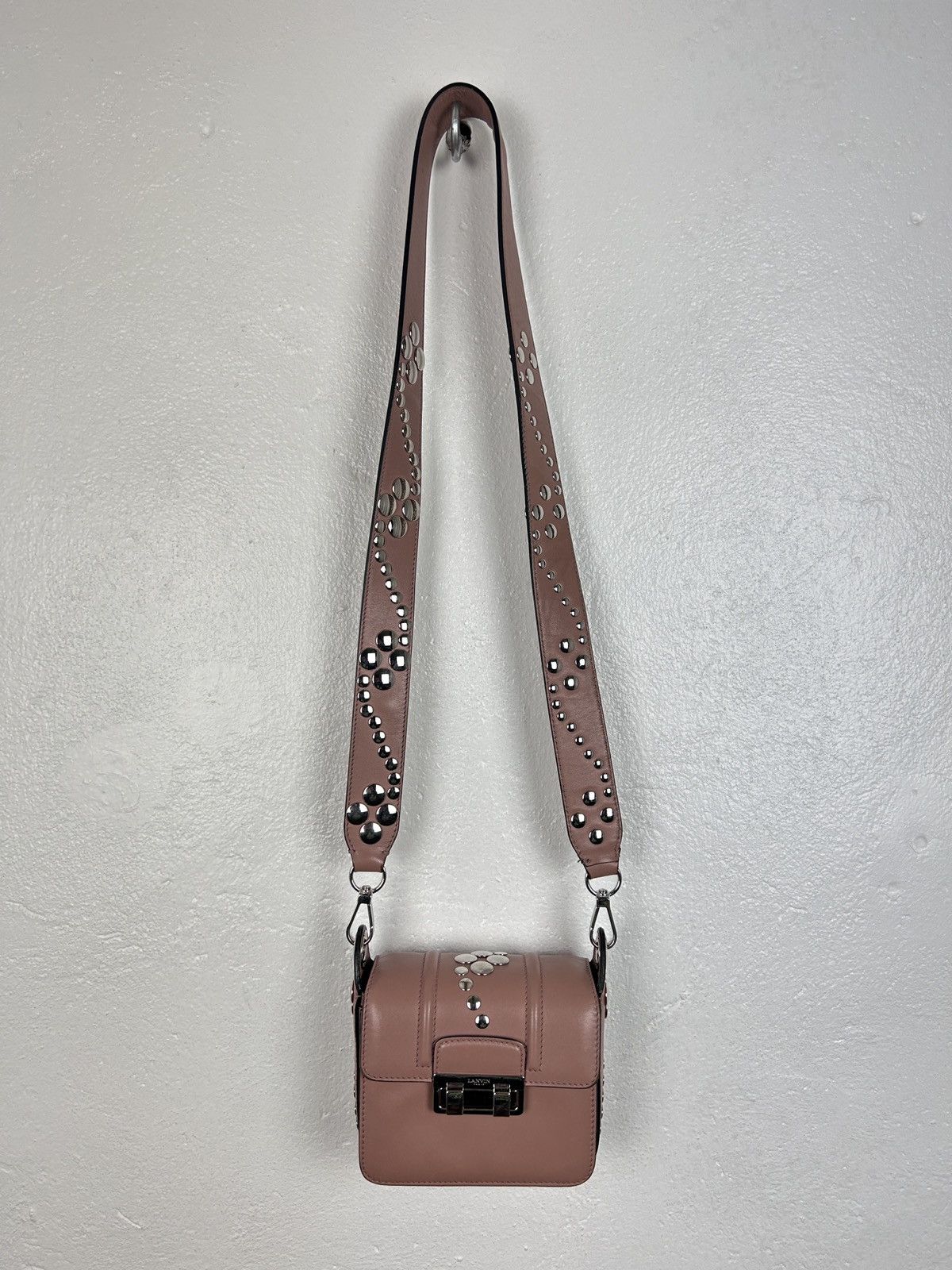Lanvin Lanvin Mini Studded Jiji Crossbody Bag In Pale Pink Size ONE SIZE - 12 Thumbnail