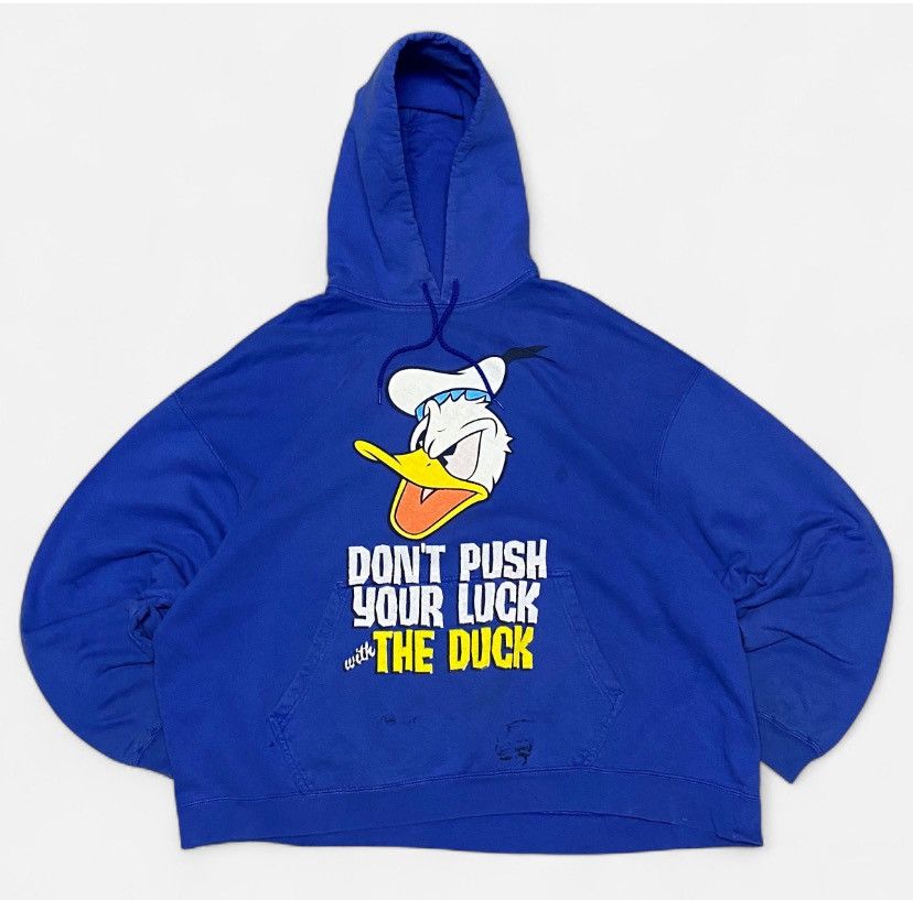 Disney Vintage Donald Duck royal blue funny hoodie Size US XL / EU 56 / 4 - 1 Thumbnail