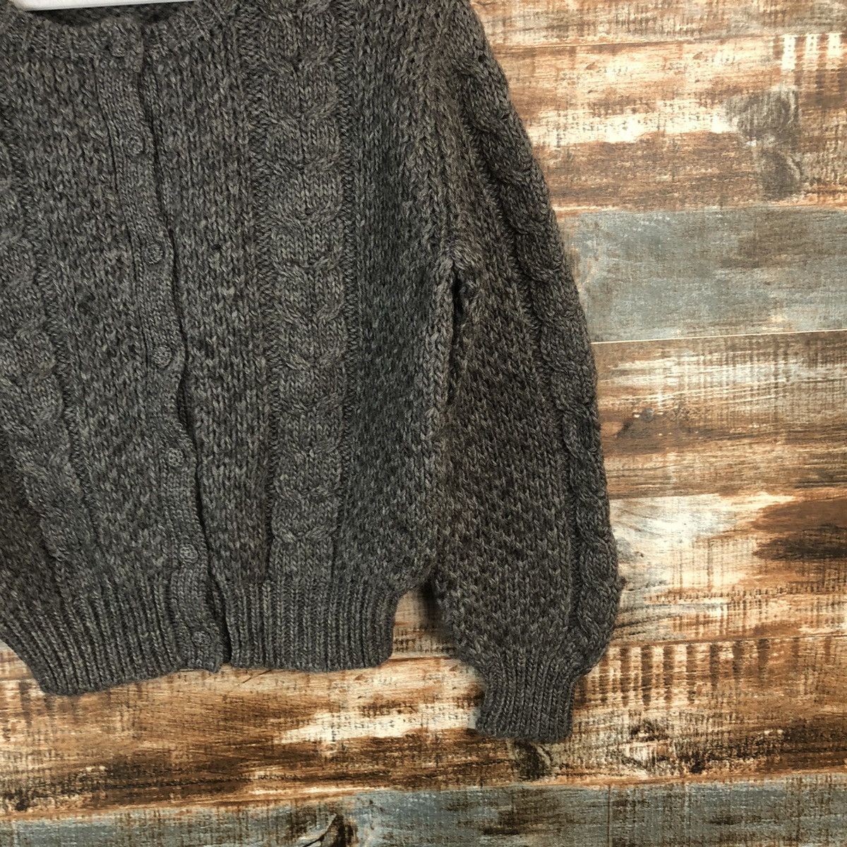 Homespun Knitwear × Japanese Brand Navara vintage Grey Patterned Cardigans Knitwear #A1461 Size S / US 4 / IT 40 - 8 Thumbnail