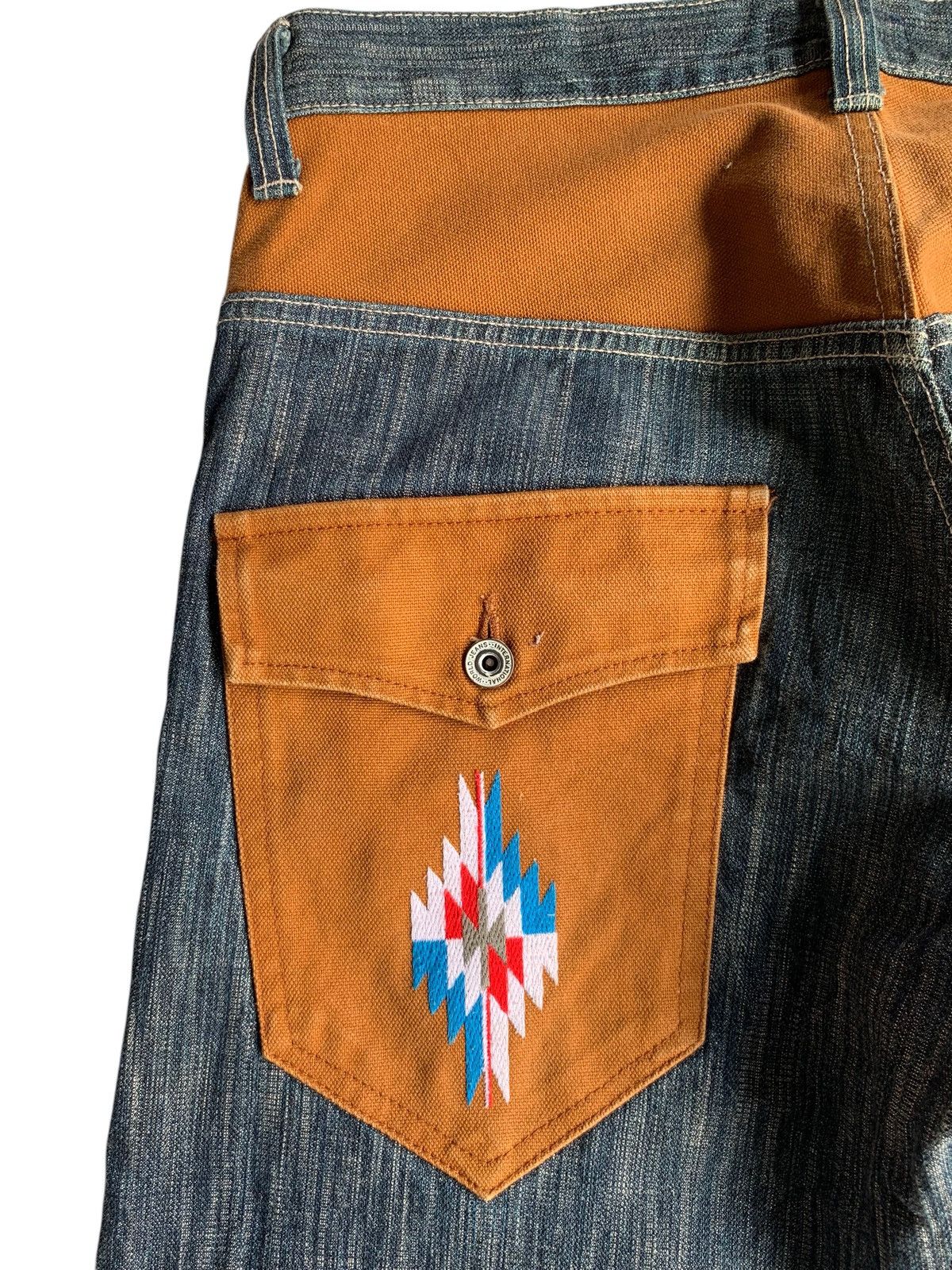 Kapital Concave Attempt Navajo Hippies Style Japanese Denim🌈🎌 Size US 32 / EU 48 - 10 Thumbnail