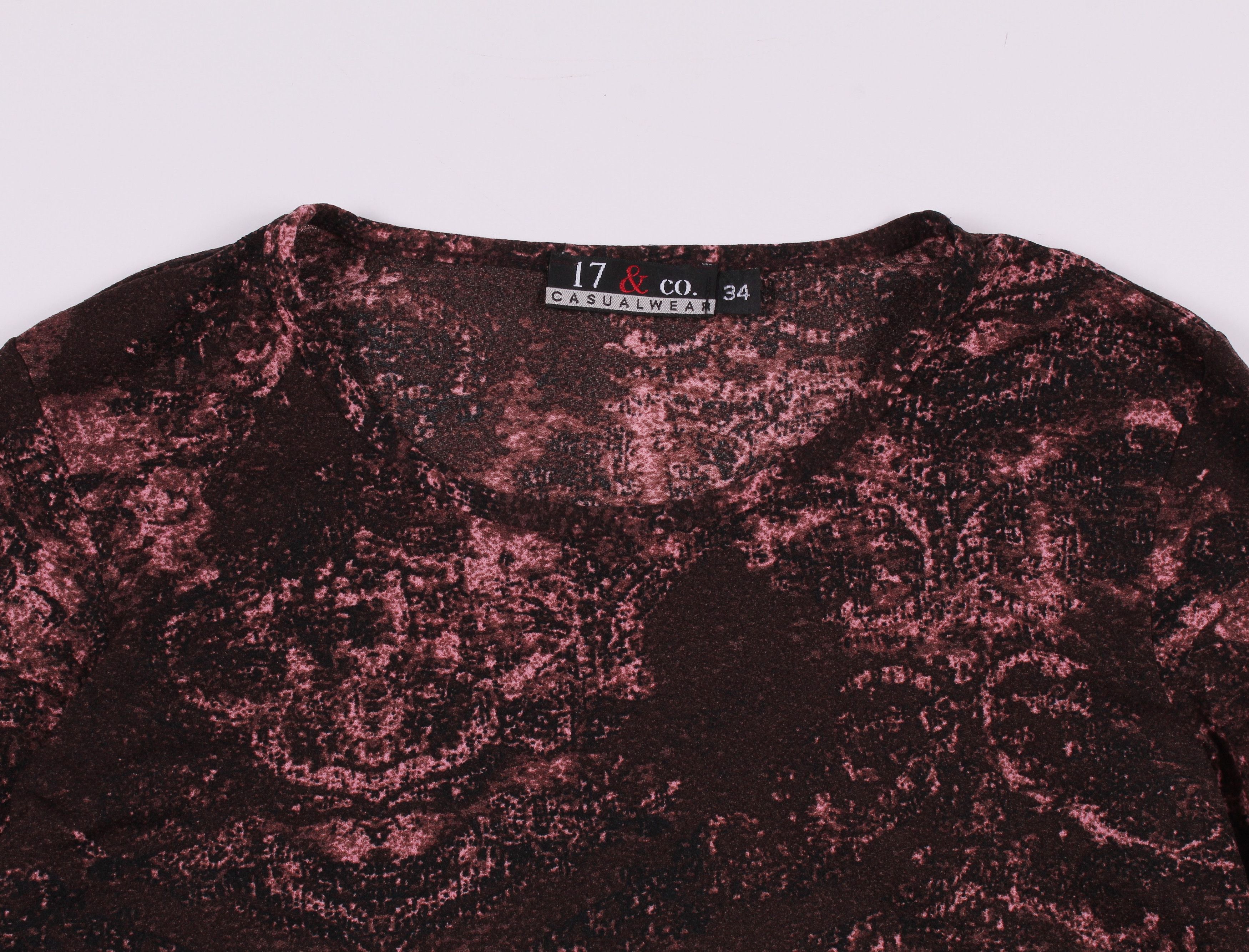 Vintage Vintage 17&Co Y2K Mesh Printed Long Sleeve Top Size S / US 4 / IT 40 - 5 Thumbnail