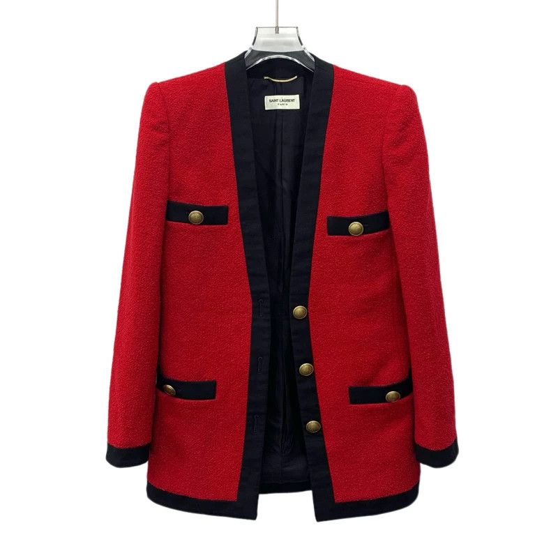 Saint Laurent Paris Saint Laurent Paris size 36 Red wool multi-pocket long sle Size XS / US 0-2 / IT 36-38 - 1 Thumbnail