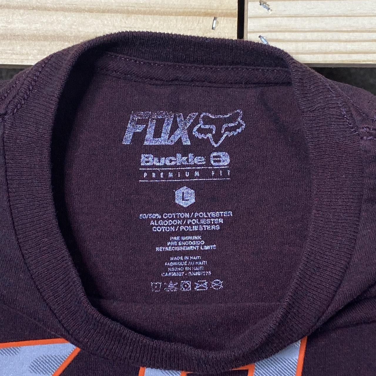 Fox Racing Fox Racing Burgundy Y2K Motocross Tee Size Large Size US L / EU 52-54 / 3 - 3 Thumbnail