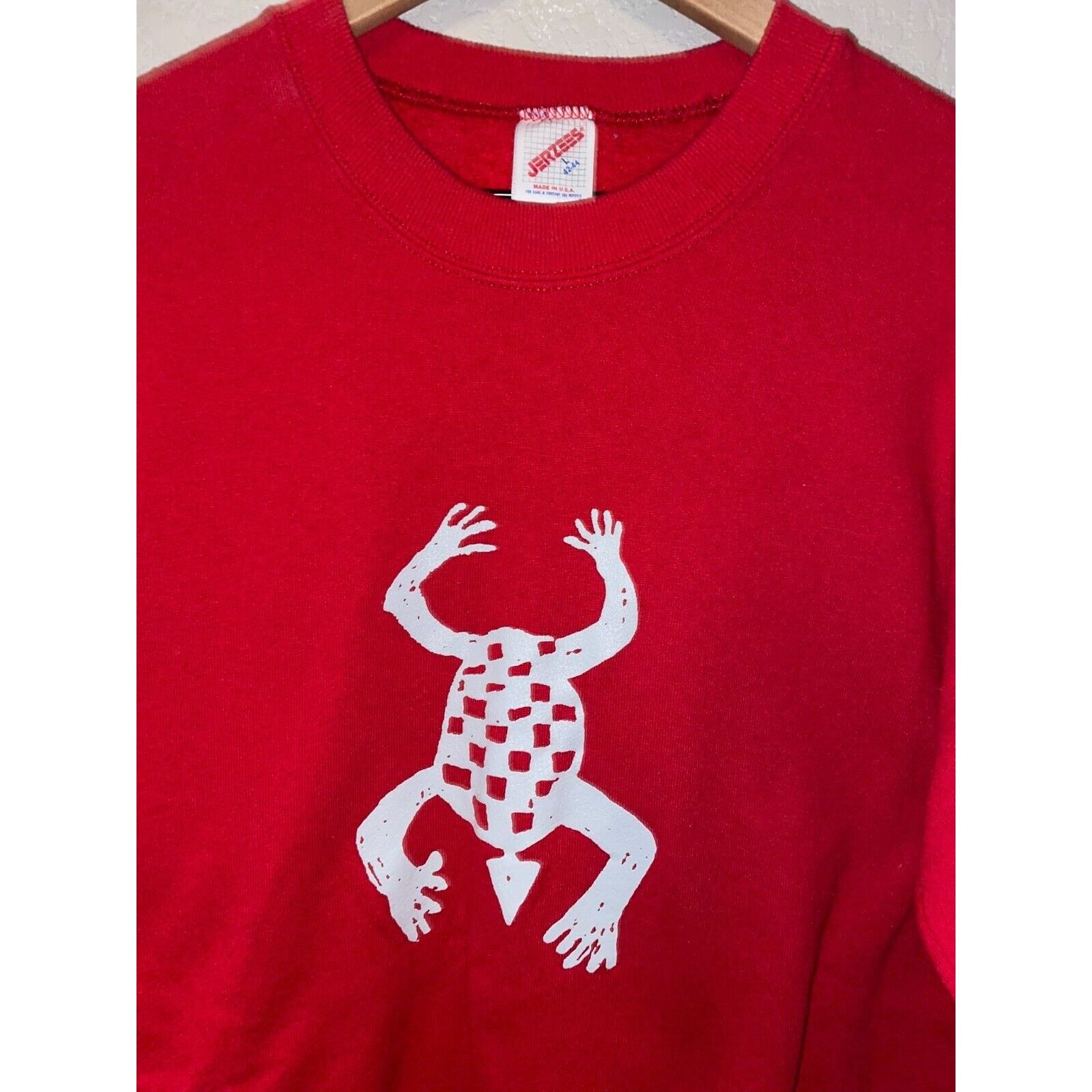 Jerzees Vintage Native American Sweatshirt Indian Turtle Red VTG 90s Size US L / EU 52-54 / 3 - 5 Thumbnail
