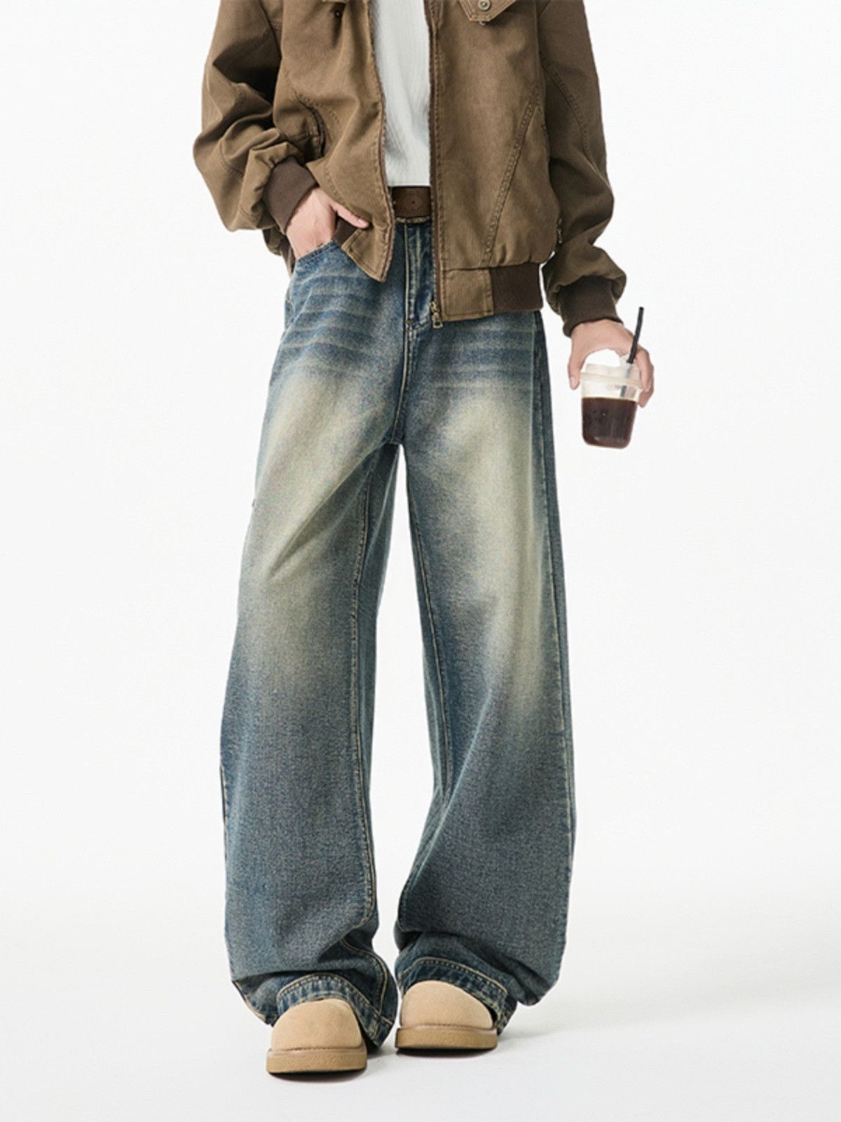 Japanese Brand American cleanfit men's straight loose wide-leg jeans Size US 32 / EU 48 - 2 Thumbnail