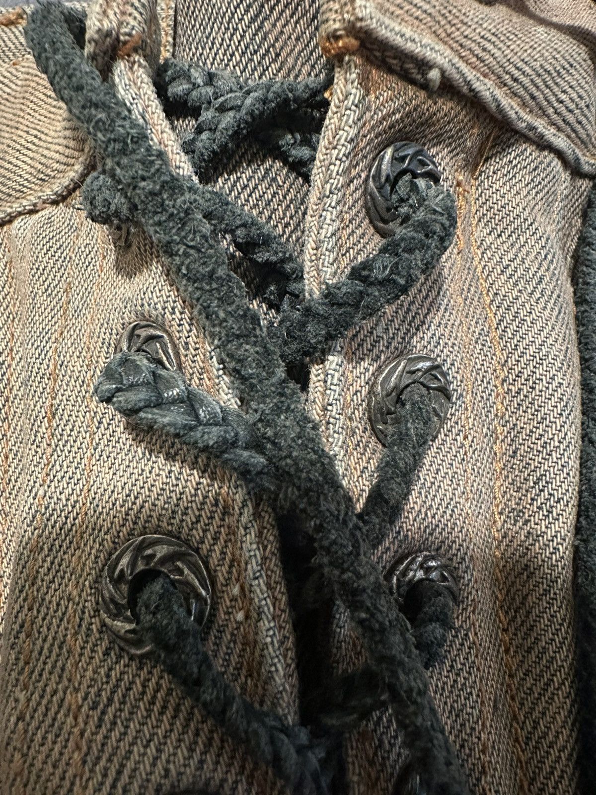 Vintage A&G Rock Triple Cross Patch Fleur Knee Bootcut Flare Pants Size US 28 / EU 44 - 12 Thumbnail