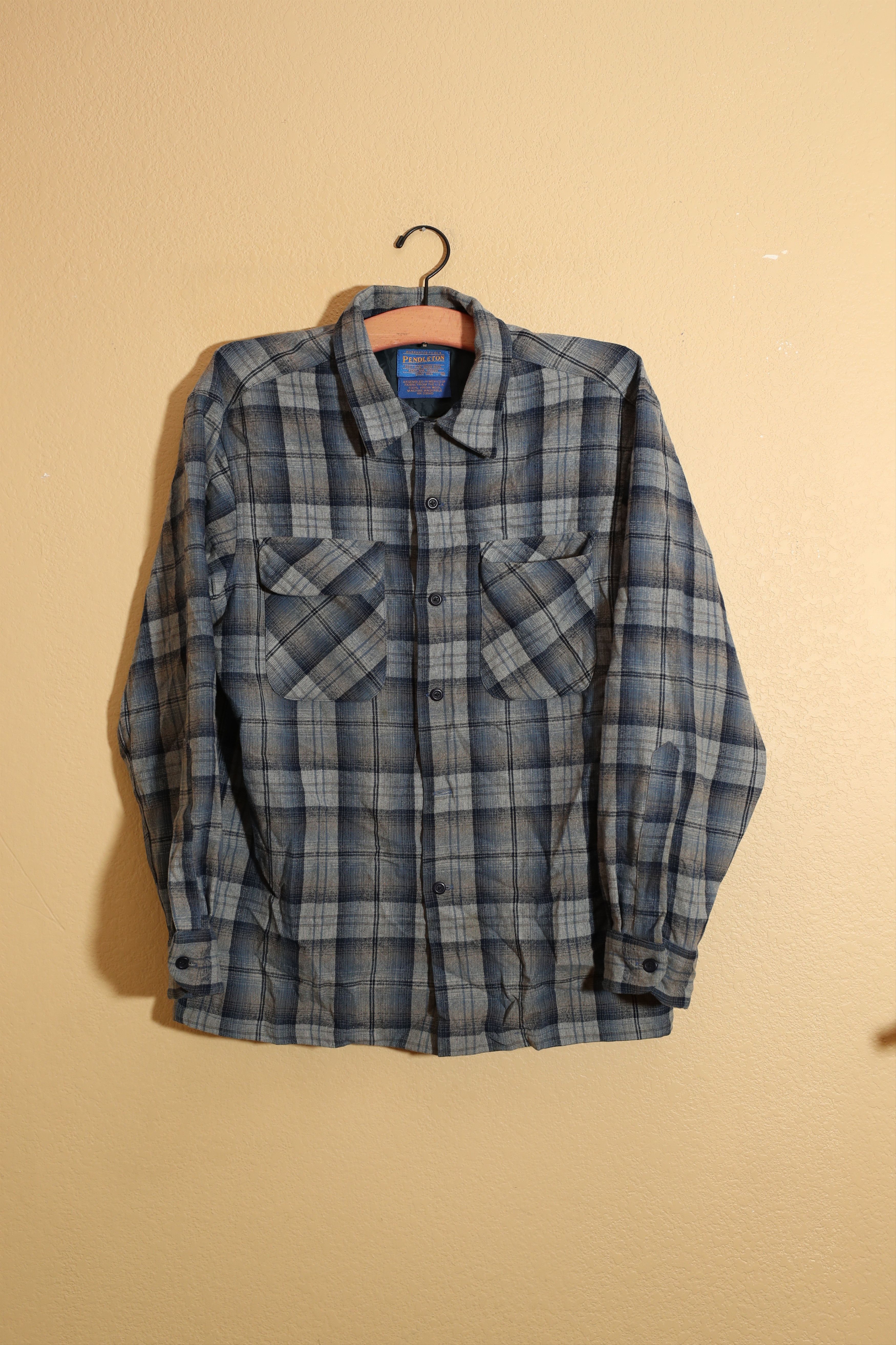 Pendleton Vintage Pendleton Wool Blue Tartan Flannel (M) Size US M / EU 48-50 / 2 - 1 Thumbnail