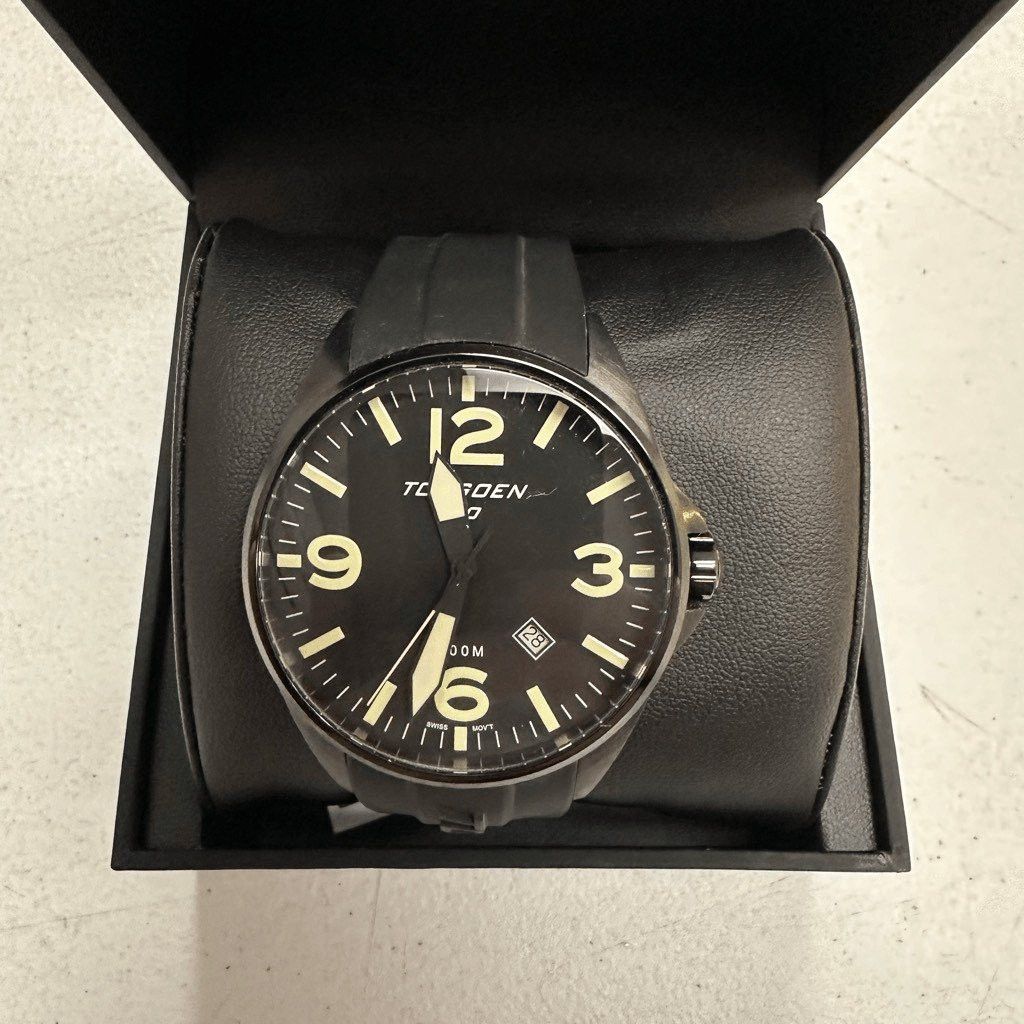 Other New Torgoen TN-1007 T10301 45mm Black Silicone Strap Watch Size ONE SIZE - 1 Thumbnail